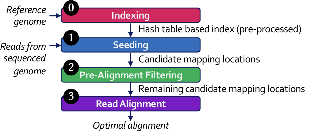 Figure 1. Four steps of read mapping.