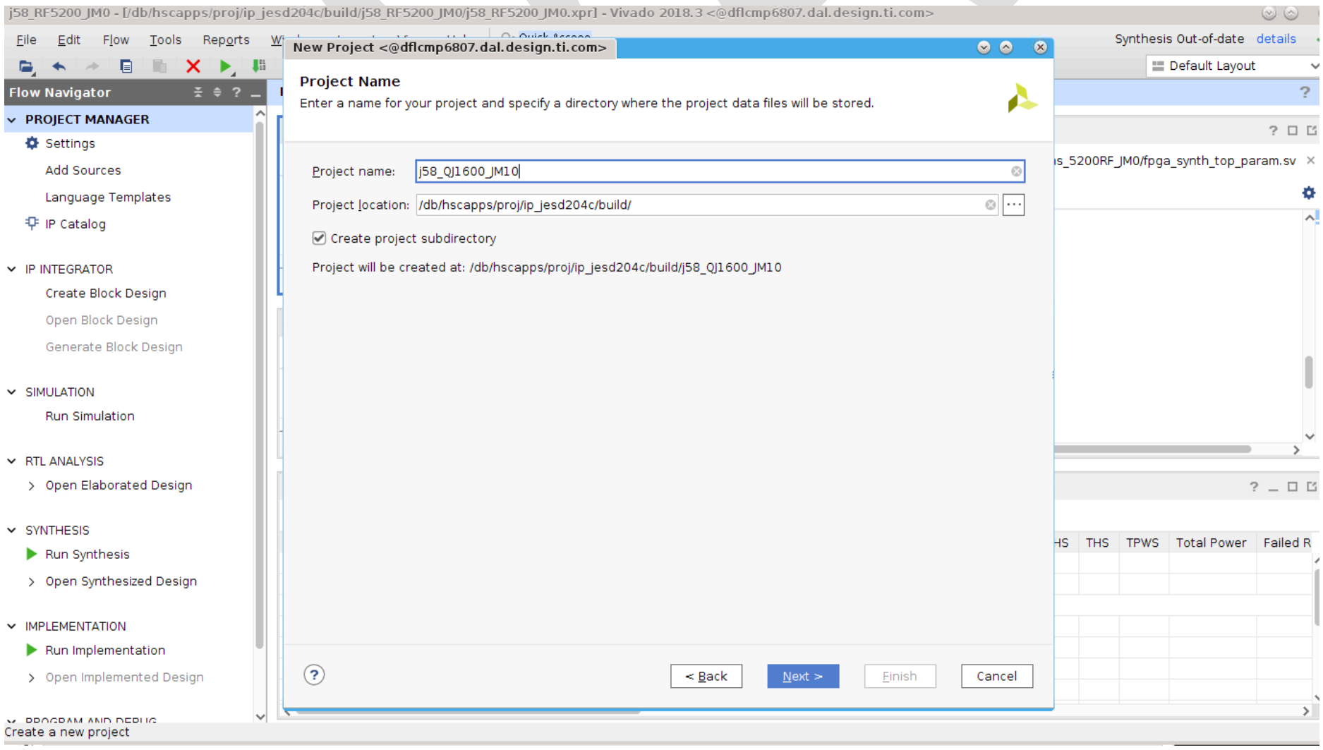 Image: Vivado New Project Screenshot